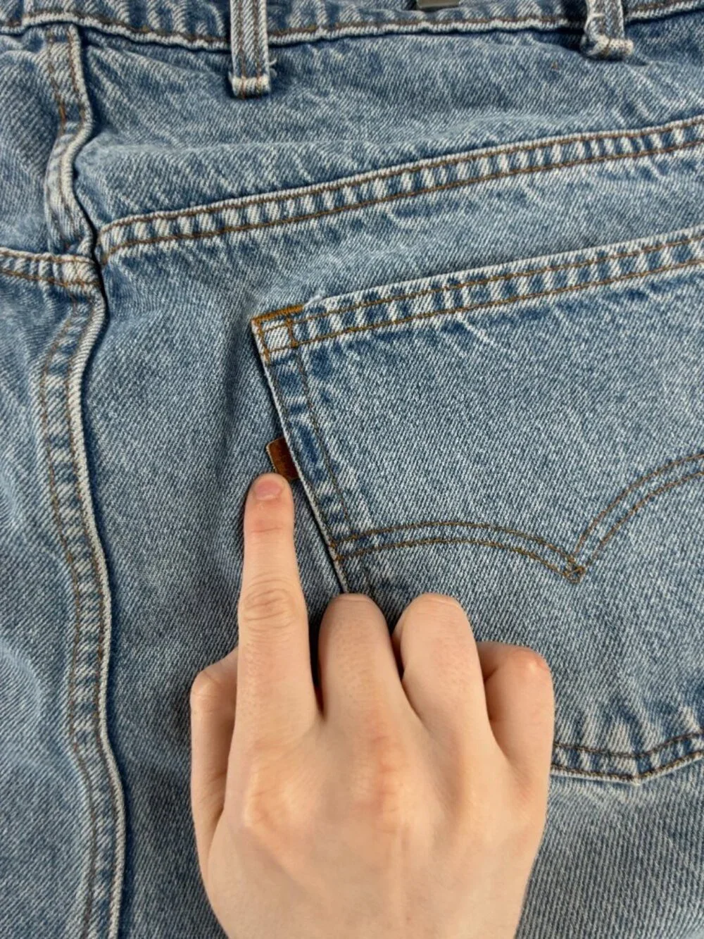 VTG Levis 886 Leather Tab Denim Jeans Men 1986 Blue Pockets Adult ACTL 45X25